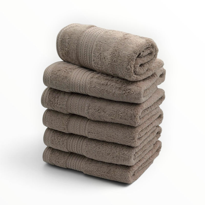 Egyptisch Katoenen Handdoek – Set van 6 – Taupe