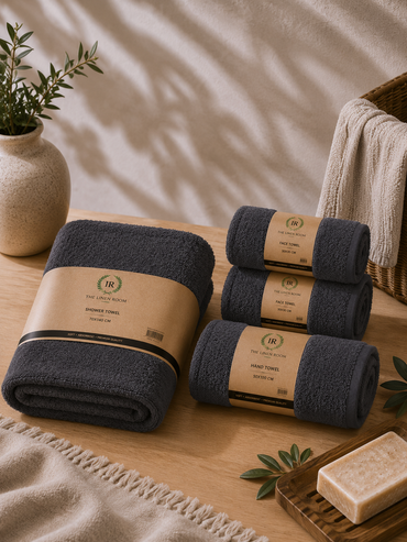 The Linen Room Daily Essential Set – 100% Premium Cotton | Luxury Soft & Highly Absorbent Towels | Hotel & Spa Quality