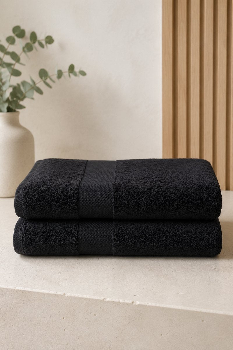 Katoenen Saunahanddoek 650 GSM – Set van 2 – Antraciet