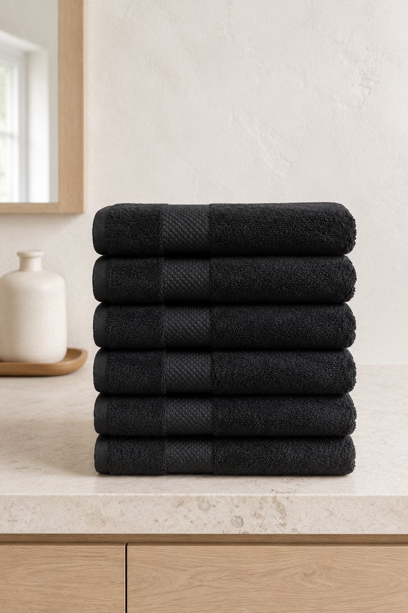 Katoenen Handdoek 650 GSM – Set van 6 – Antraciet