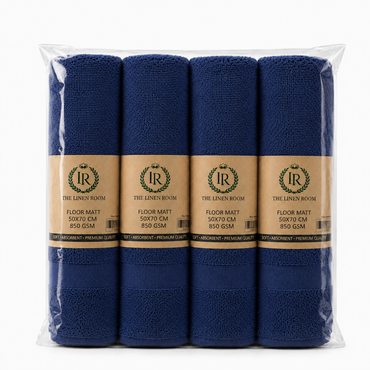 The Linen Room Luxury Bath Mat – 100% Premium Cotton – 50 × 70 cm – 850 GSM 20/2 Double Yarn– Extra Soft & Highly Absorbent