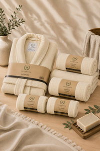 The Linen Room Elegant Bath Set – 100% Premium Cotton | Luxury Hotel & Spa Quality Towels
