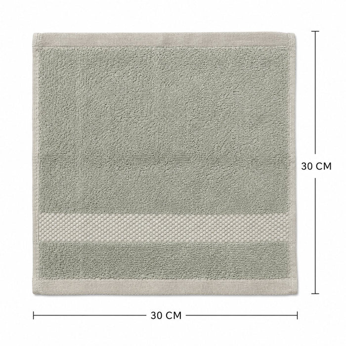Katoenen Gastendoekjes 600 GSM – Set van 12 – Saliegroen
