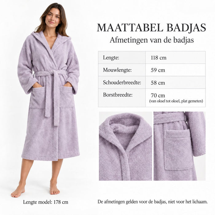 Egyptisch Katoenen Badjas – XXL – Lila
