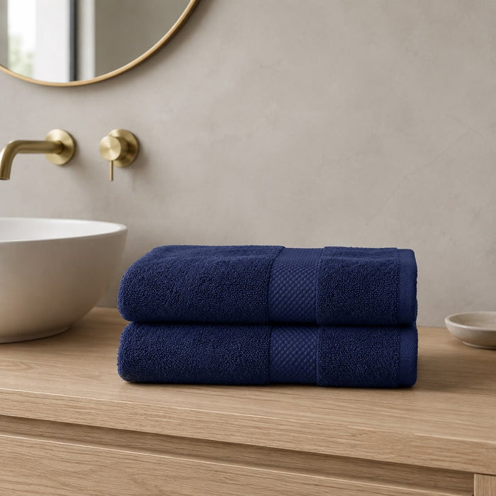 Katoenen Handdoek 650 GSM – Set van 2 – Donkerblauw