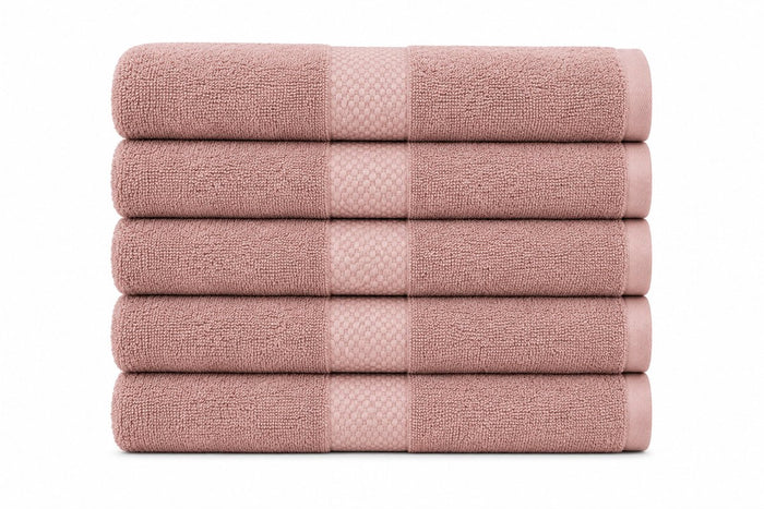 Katoenen Handdoek 650 GSM – Set van 6 – Oudroze