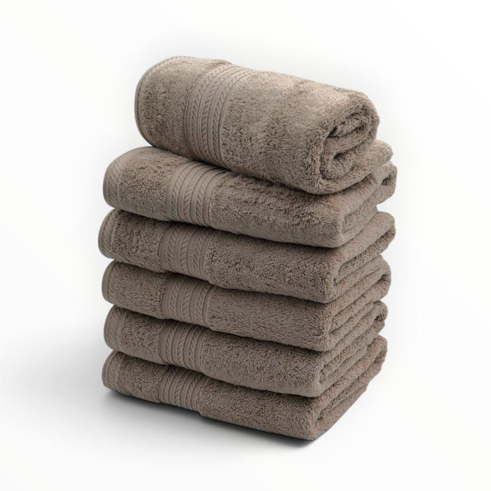 Egyptisch Katoenen Handdoek – Set van 6 – Taupe
