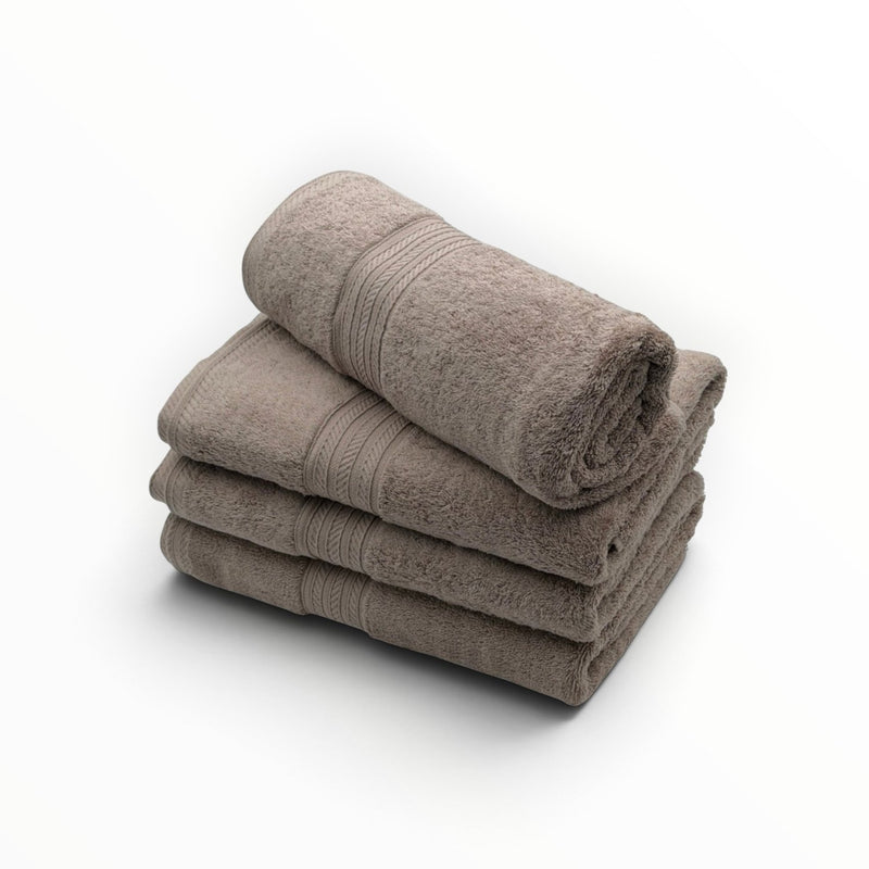 Egyptisch Katoenen Badhanddoek – Set van 4 – Taupe