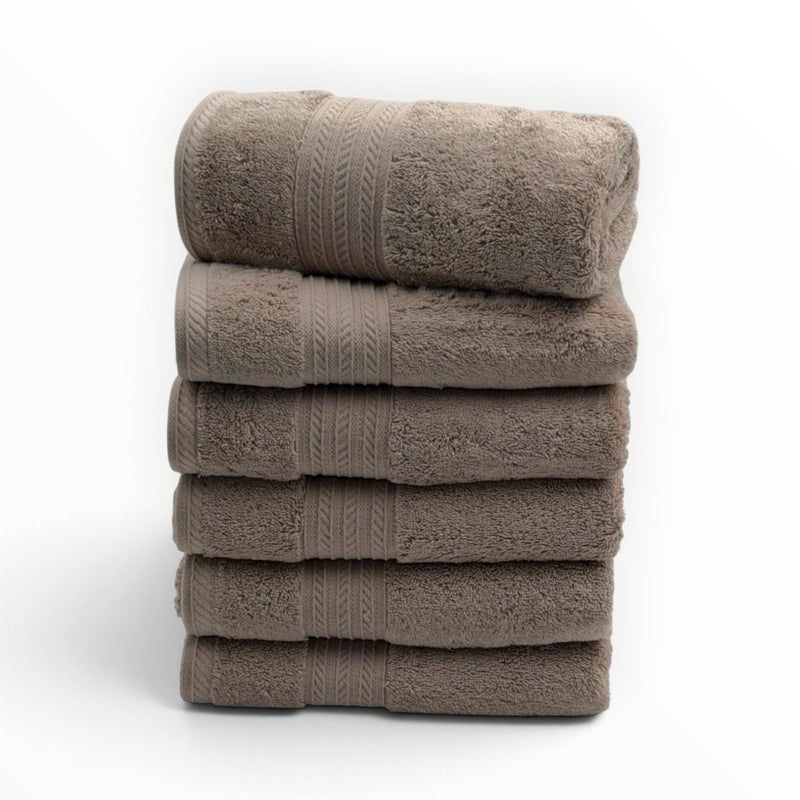 Egyptisch Katoenen Handdoek – Set van 6 – Taupe
