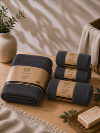 The Linen Room Daily Essential Set – 100% Premium Cotton | Luxury Soft & Highly Absorbent Towels | Hotel & Spa Quality