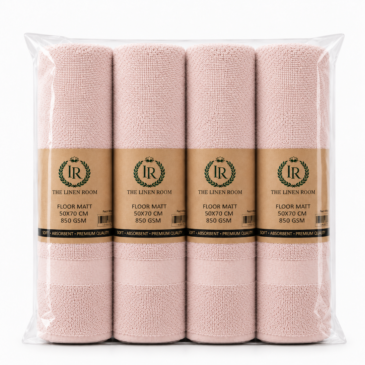 The Linen Room Luxury Bath Mat – 100% Premium Cotton – 50 × 70 cm – 850 GSM 20/2 Double Yarn– Extra Soft & Highly Absorbent