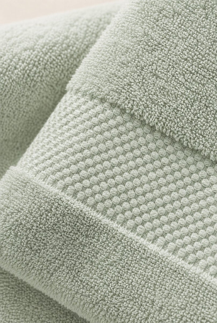 Katoenen Gastendoekjes 600 GSM – Set van 12 – Saliegroen
