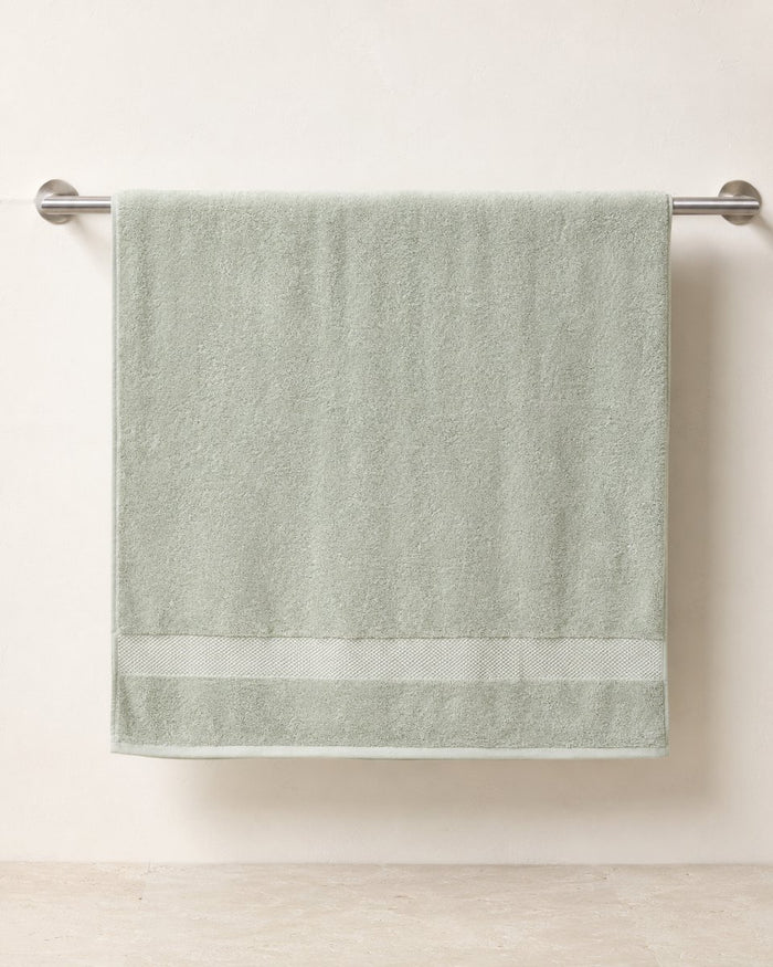 Katoenen Saunahanddoek 650 GSM – Set van 2 – Saliegroen