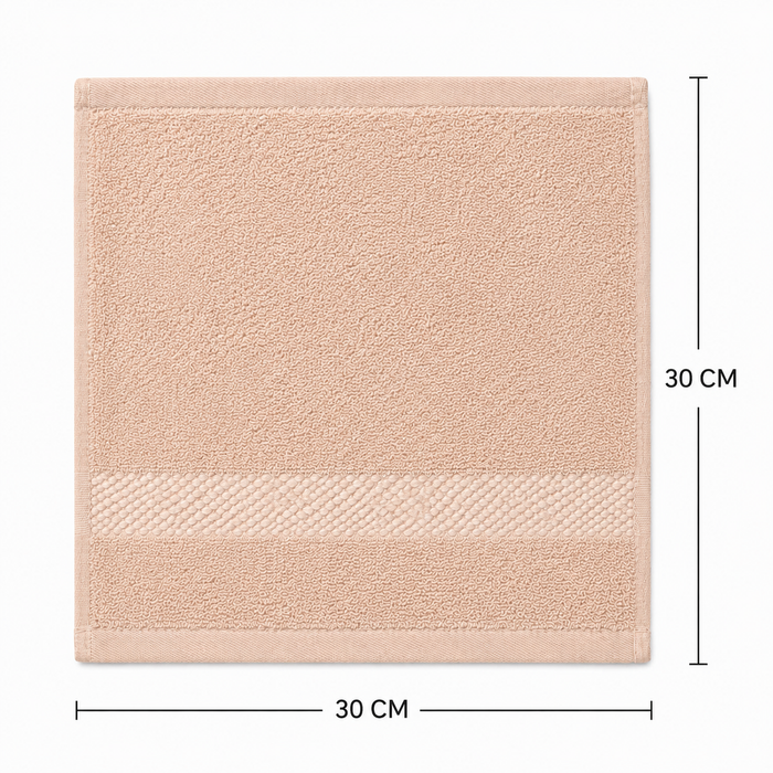 Oudroze gastendoekje met maatvoering 30 x 30 cm