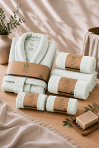 The Linen Room Elegant Bath Set – 100% Premium Cotton | Luxury Hotel & Spa Quality Towels