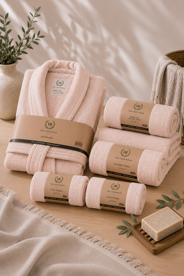 The Linen Room Elegant Bath Set – 100% Premium Cotton | Luxury Hotel & Spa Quality Towels