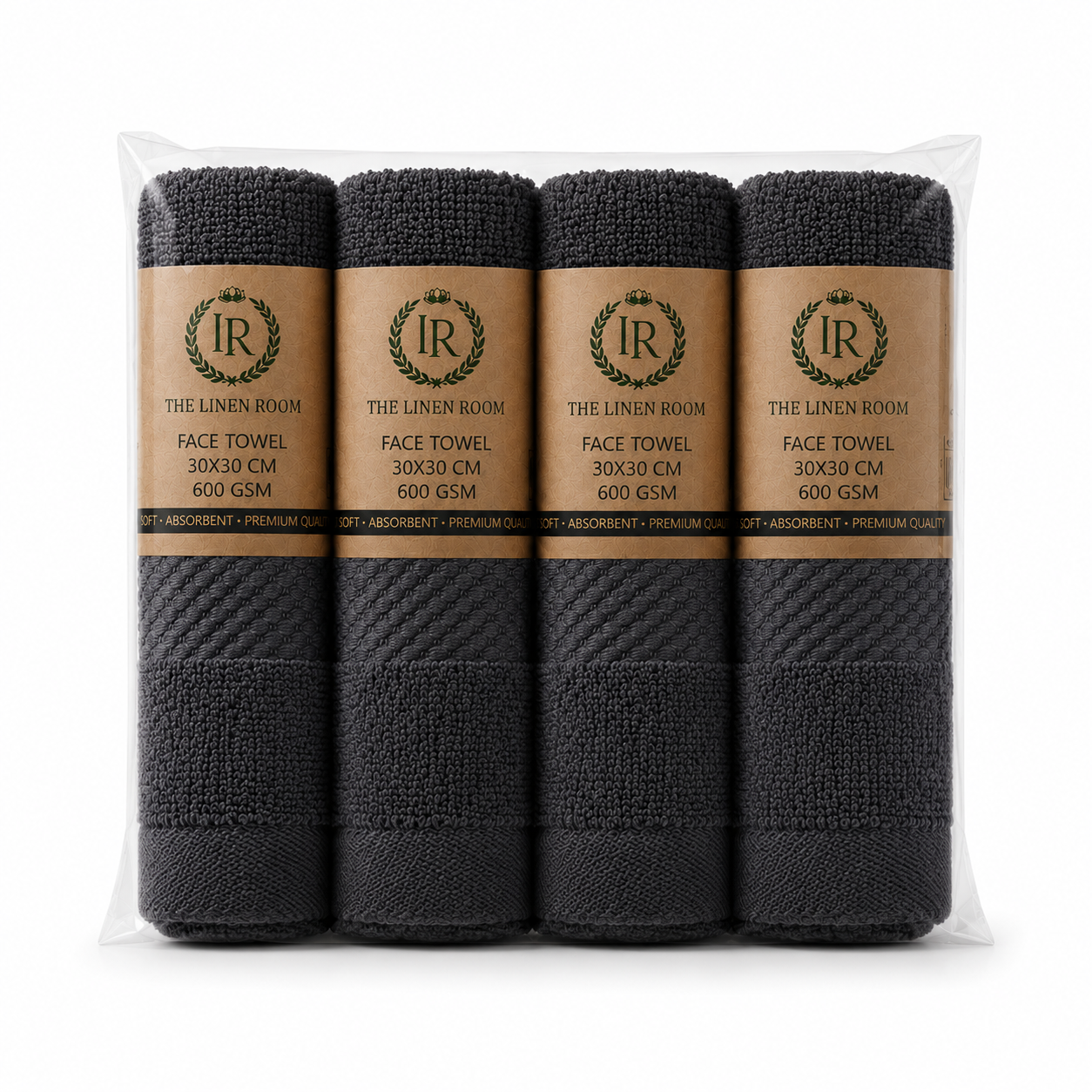 The Linen Room Guest Towels – 30 × 30 cm – 100% Premium Cotton – 600 GSM 20/2 Double Yarn – Hotel Quality – Soft & Highly Absorbent – Set of 2