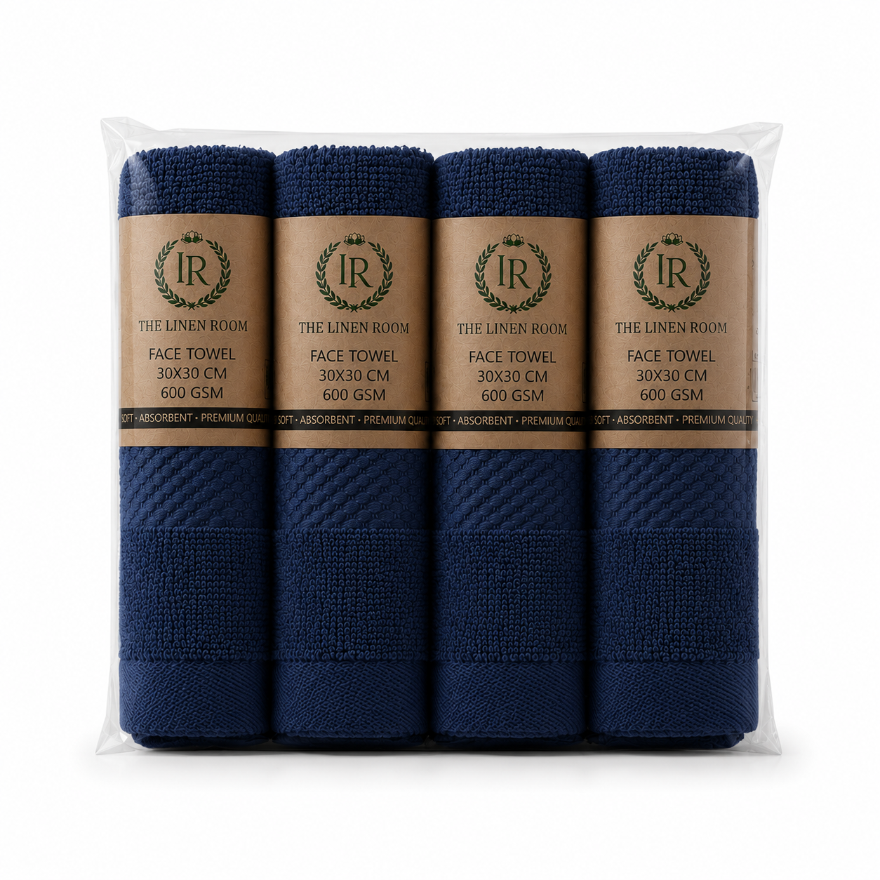 The Linen Room Guest Towels – 30 × 30 cm – 100% Premium Cotton – 600 GSM 20/2 Double Yarn – Hotel Quality – Soft & Highly Absorbent – Set of 2