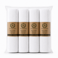 The Linen Room Luxury Guest Towel – 30 × 30 cm – 100% Premium Cotton – 500 GSM – Pure White – 20/2 Double Yarn-Soft & Highly Absorbent Set of 2